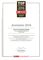Zertifikat Ärzteliste 2016 Knie